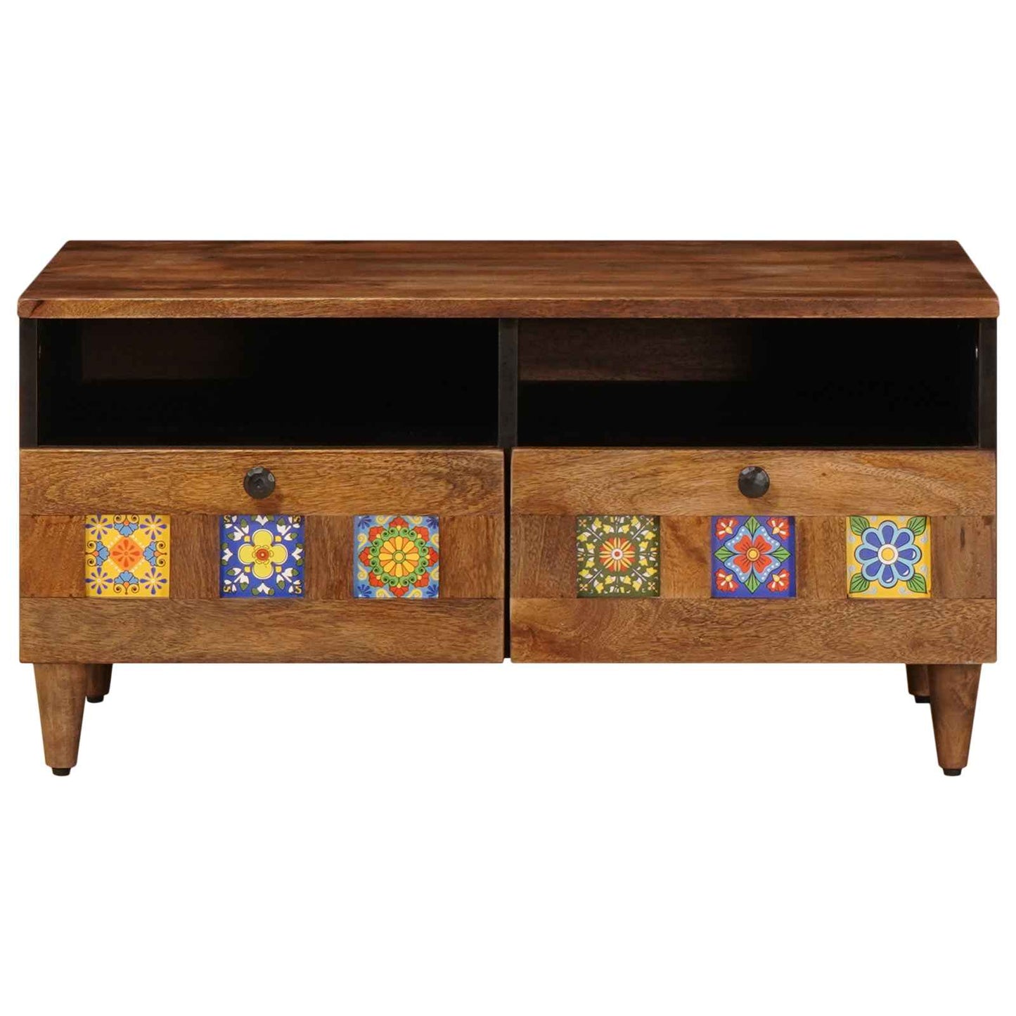 TV-skab med skuffe Valnød 70 x 33 x 46 cm Massivt mangotræ