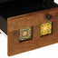 Natskab med skuffe 2 pcs Brun 40 x 33 x 46 cm Massivt mangotræ