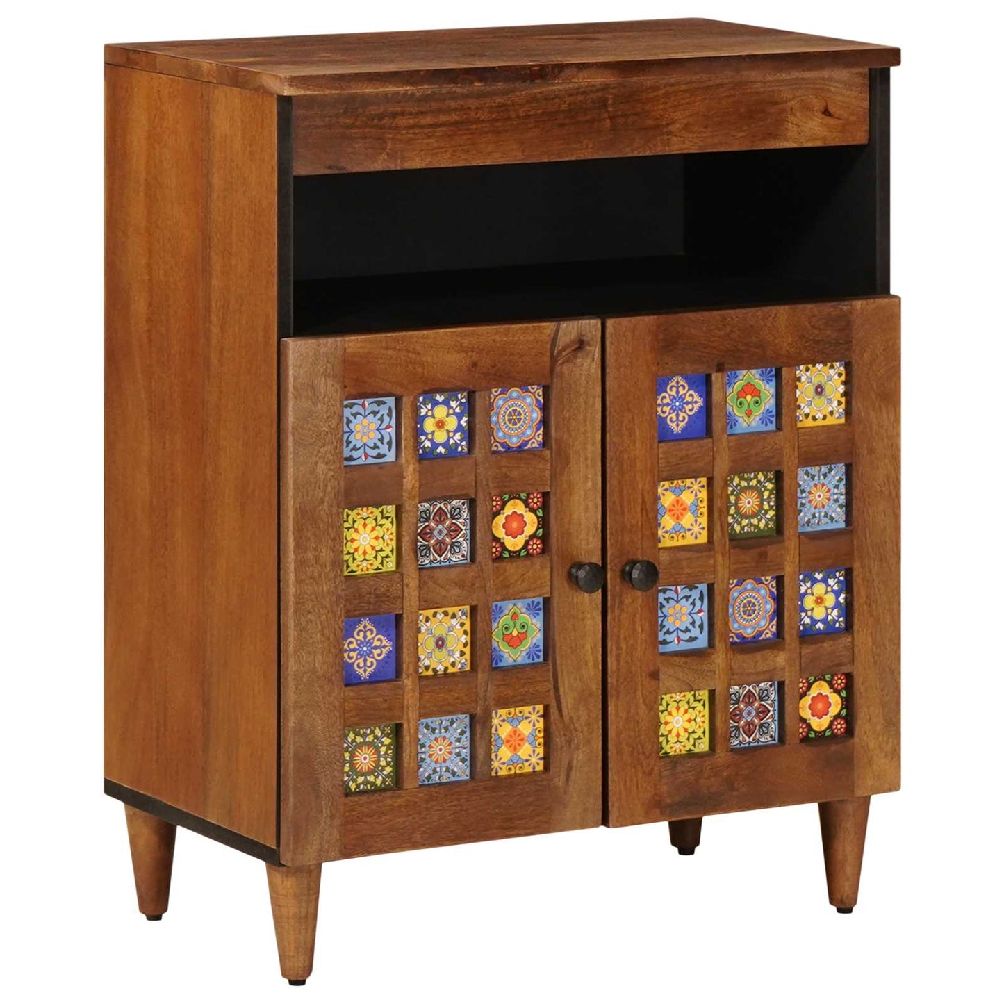 Sideboard med dør Valnød 60 x 33 x 75 cm Massivt mangotræ