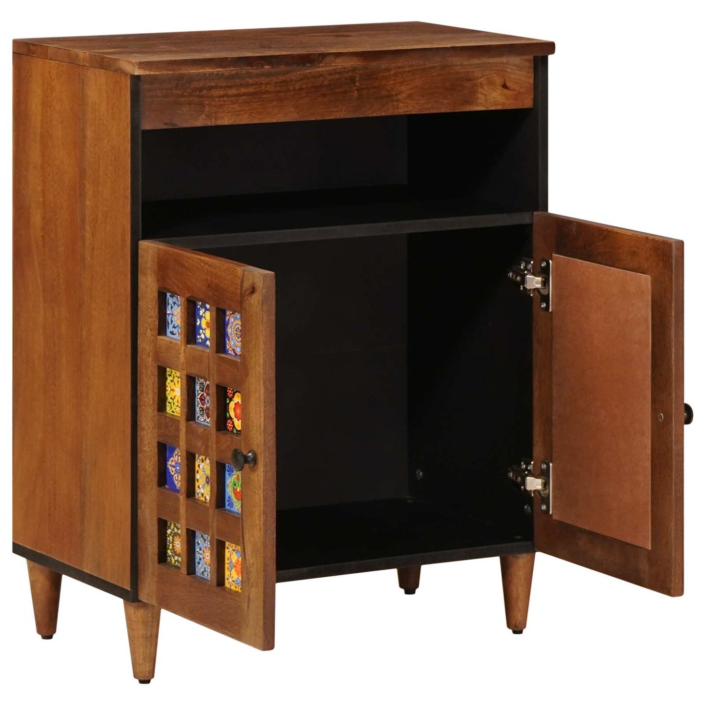 Sideboard med dør Valnød 60 x 33 x 75 cm Massivt mangotræ