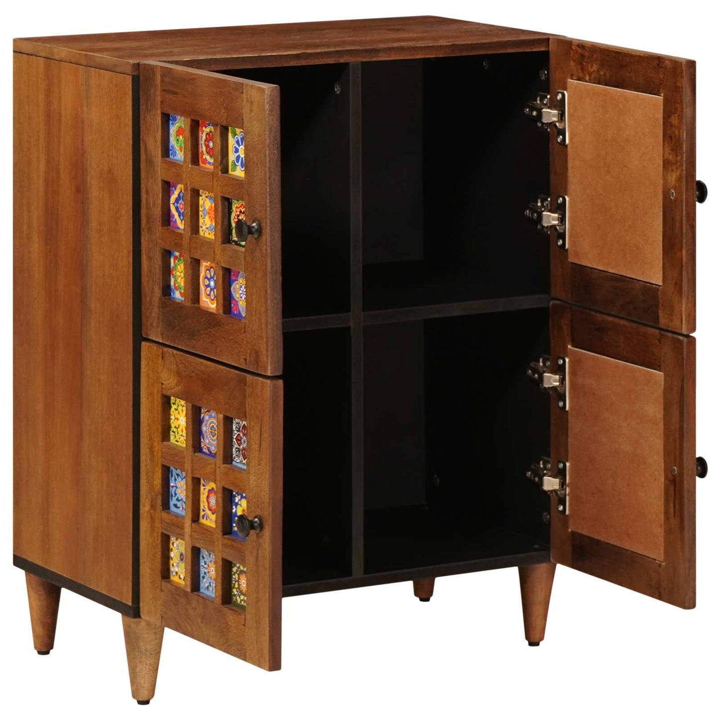 Sideboard med dør Valnød 60 x 33 x 75 cm Massivt mangotræ