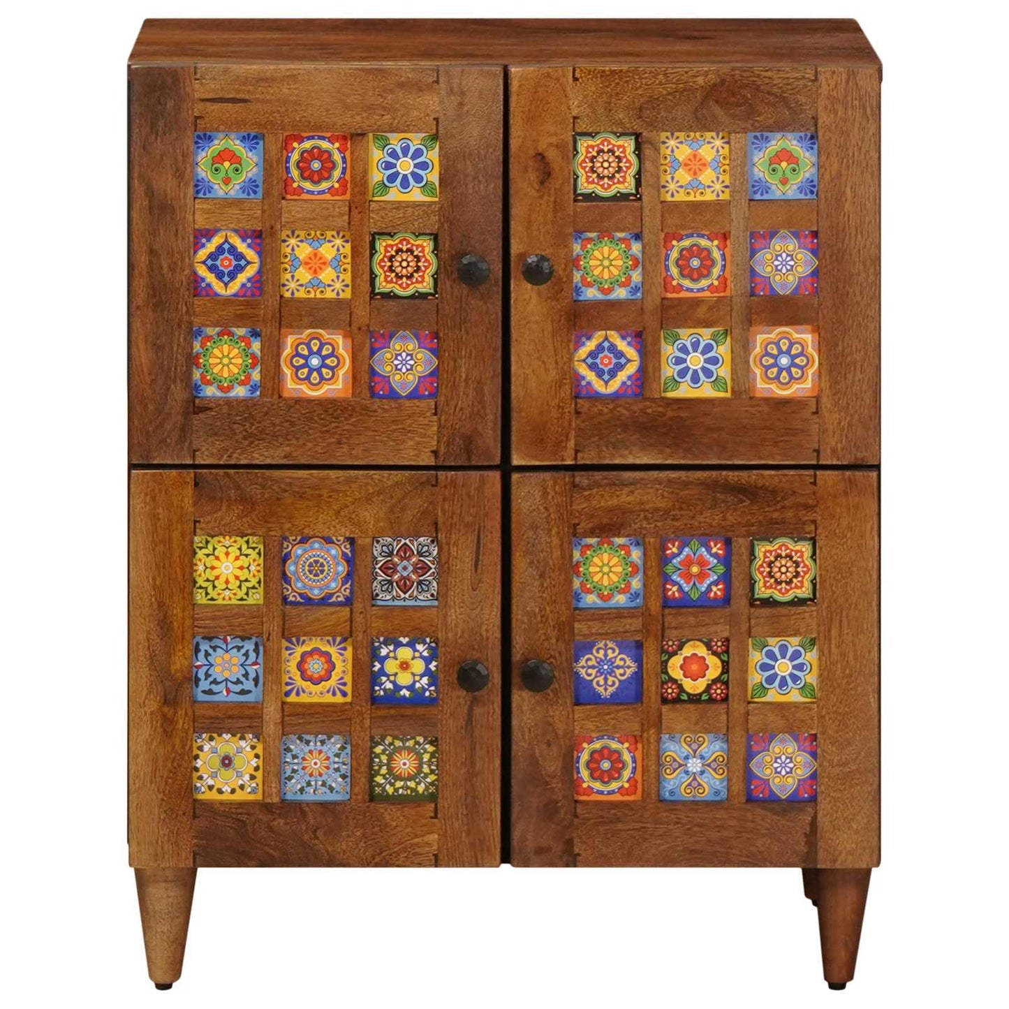 Sideboard med dør Valnød 60 x 33 x 75 cm Massivt mangotræ