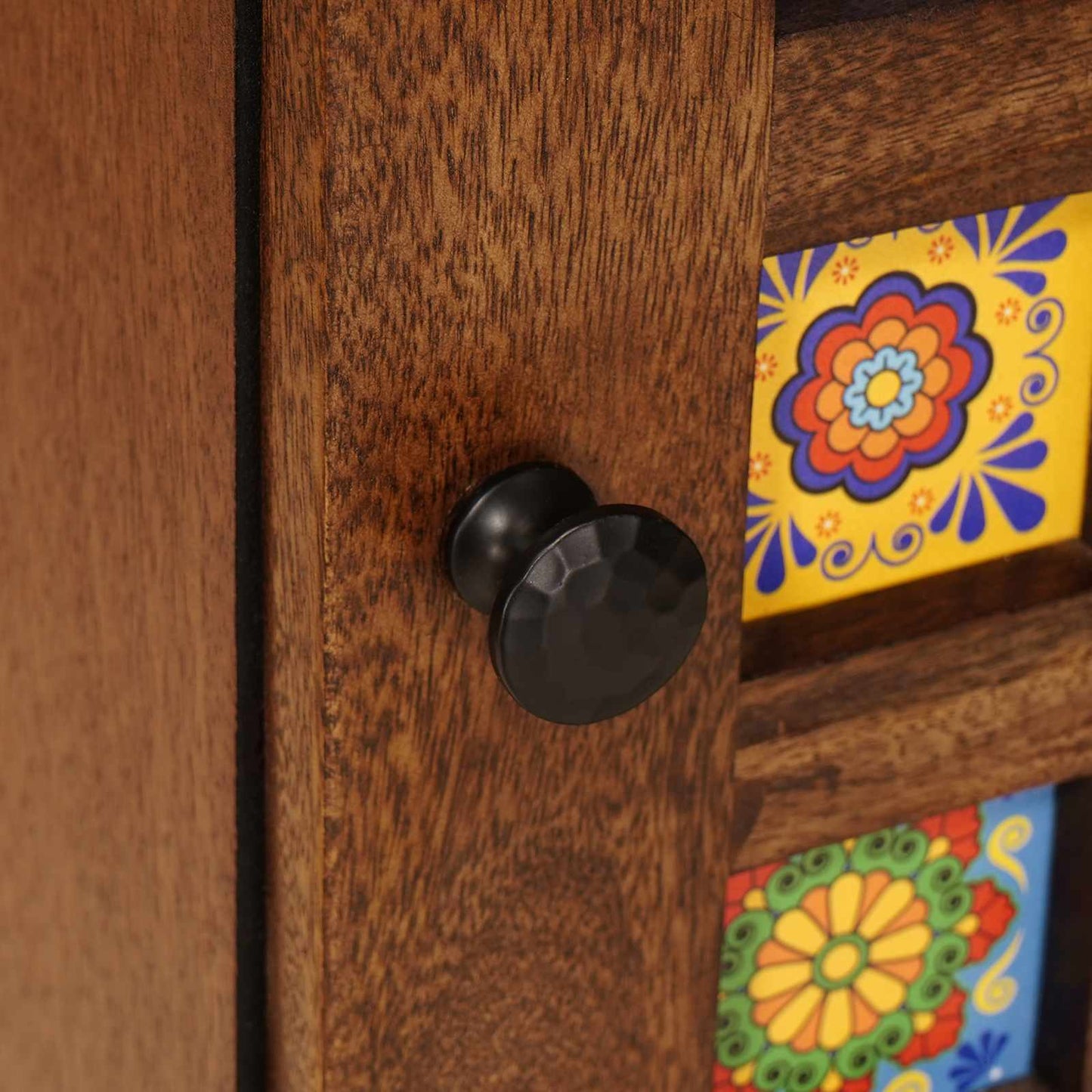 Highboard med dør Valnød 40 x 33 x 110 cm Massivt mangotræ