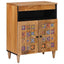 Sideboard Naturfarvet 60 x 33,5 x 75 cm Massivt mangotræ