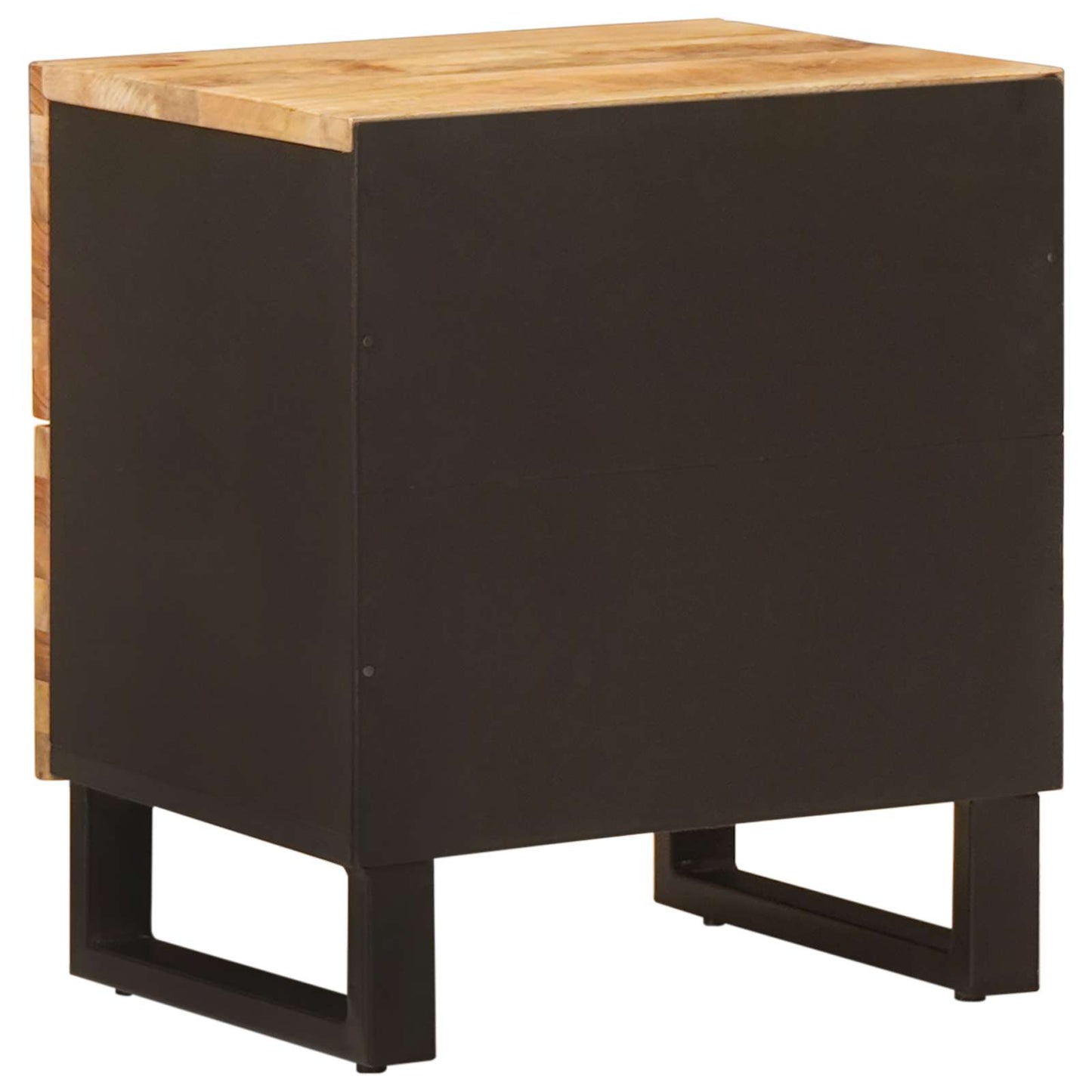 Natskab med skuffe 2 pcs Brun 40 x 33 x 46 cm Massivt mangotræ