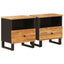 Sengekabinett 2 stk. Brun 40 x 33 x 46 cm Massivt mangotræ