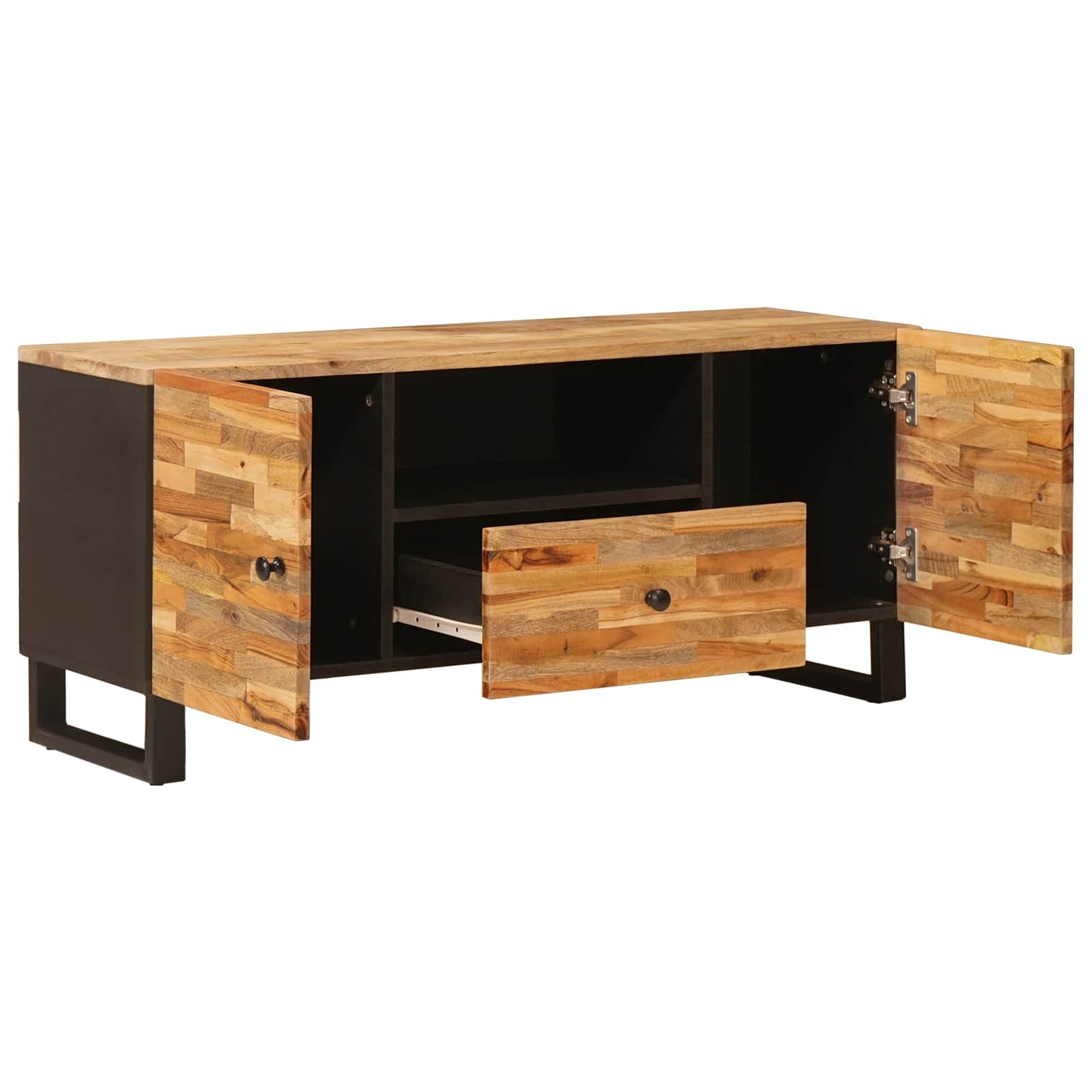 TV-skab med hylde Brun 105 x 33 x 46 cm Massivt mangotræ