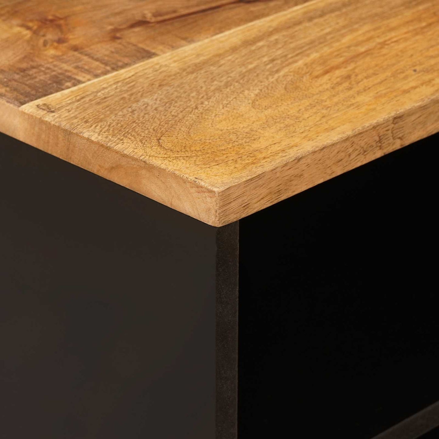 TV-skab med hylde med dør Brun 80 x 33 x 46 cm Massivt mangotræ