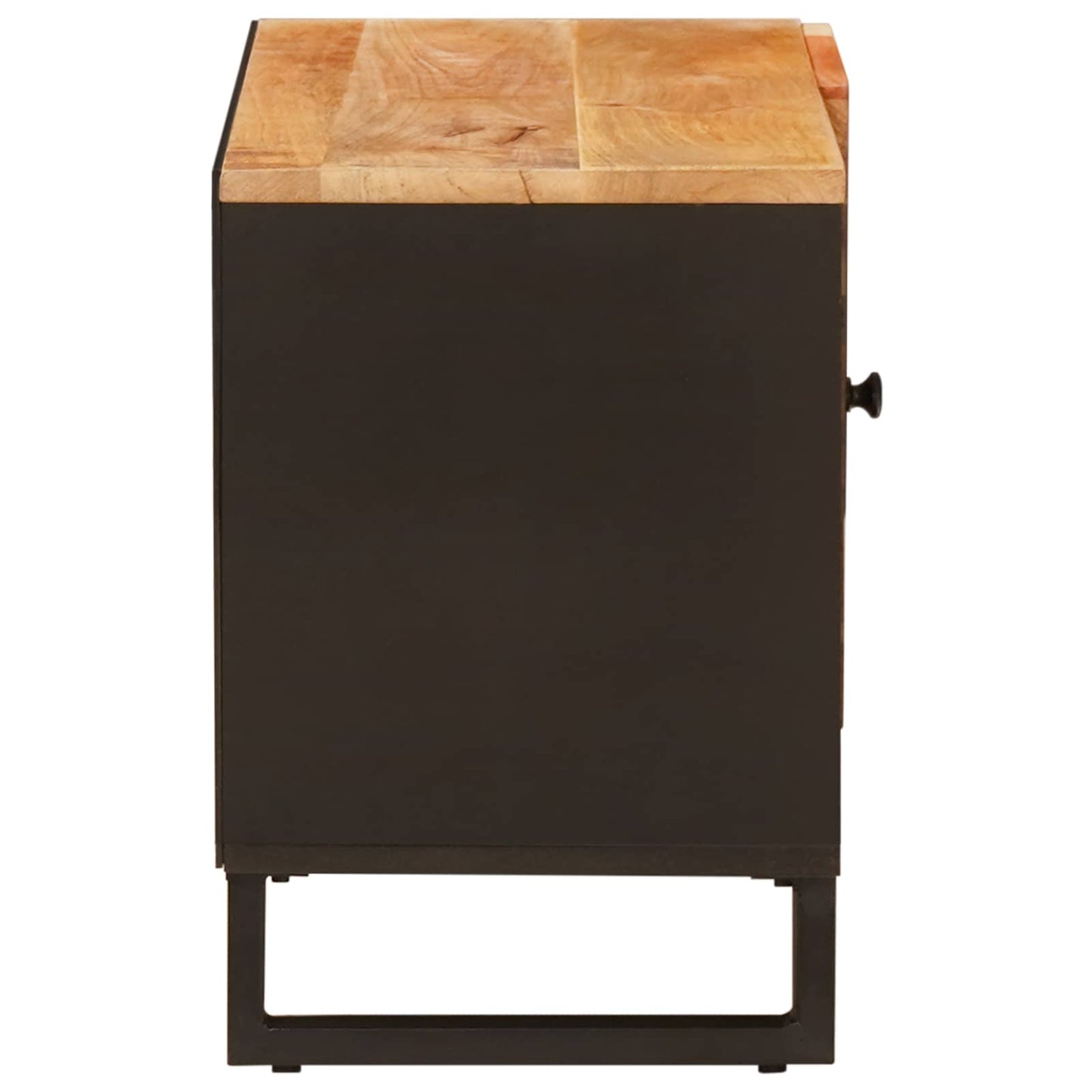 TV-skab med hylde med dør Brun 80 x 33 x 46 cm Massivt mangotræ