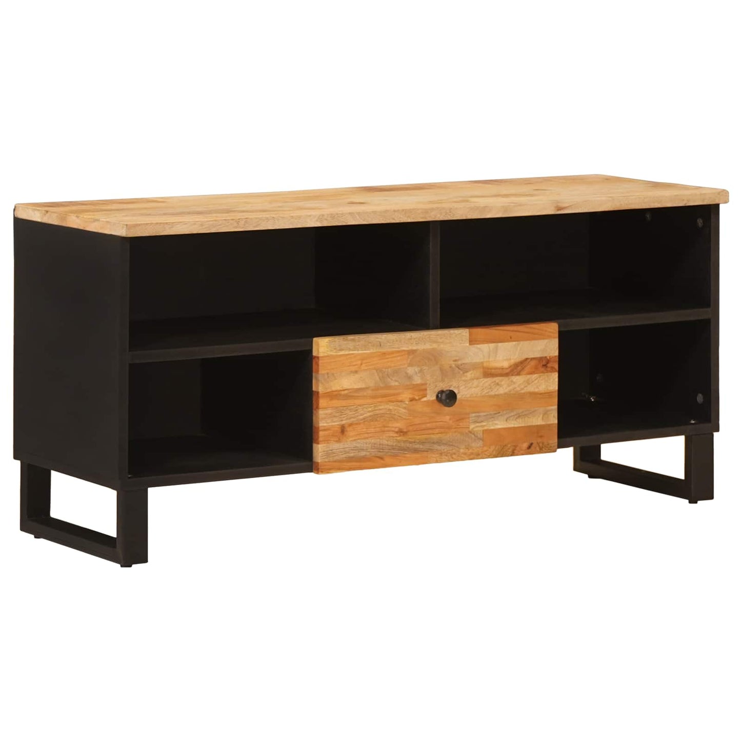 TV-skab med skuffe Brun 100 x 33 x 46 cm Massivt mangotræ