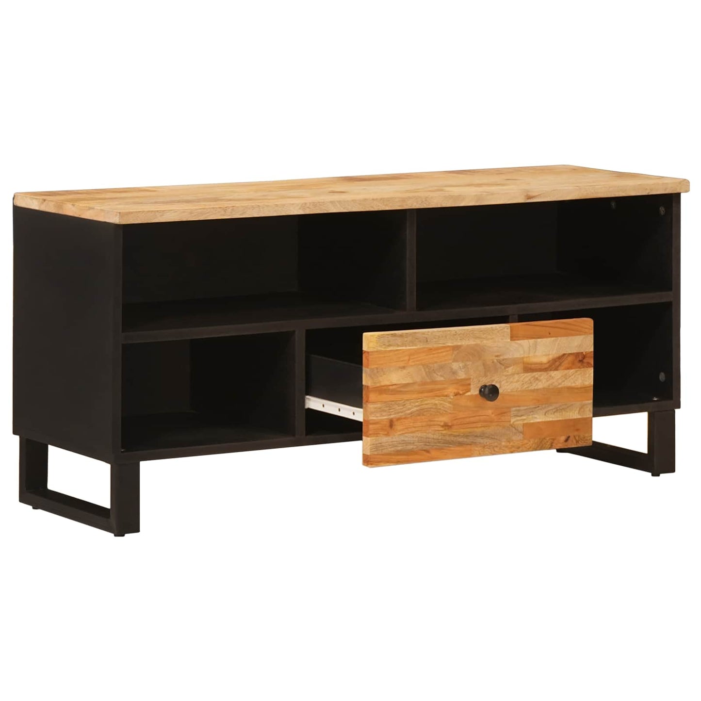 TV-skab med skuffe Brun 100 x 33 x 46 cm Massivt mangotræ