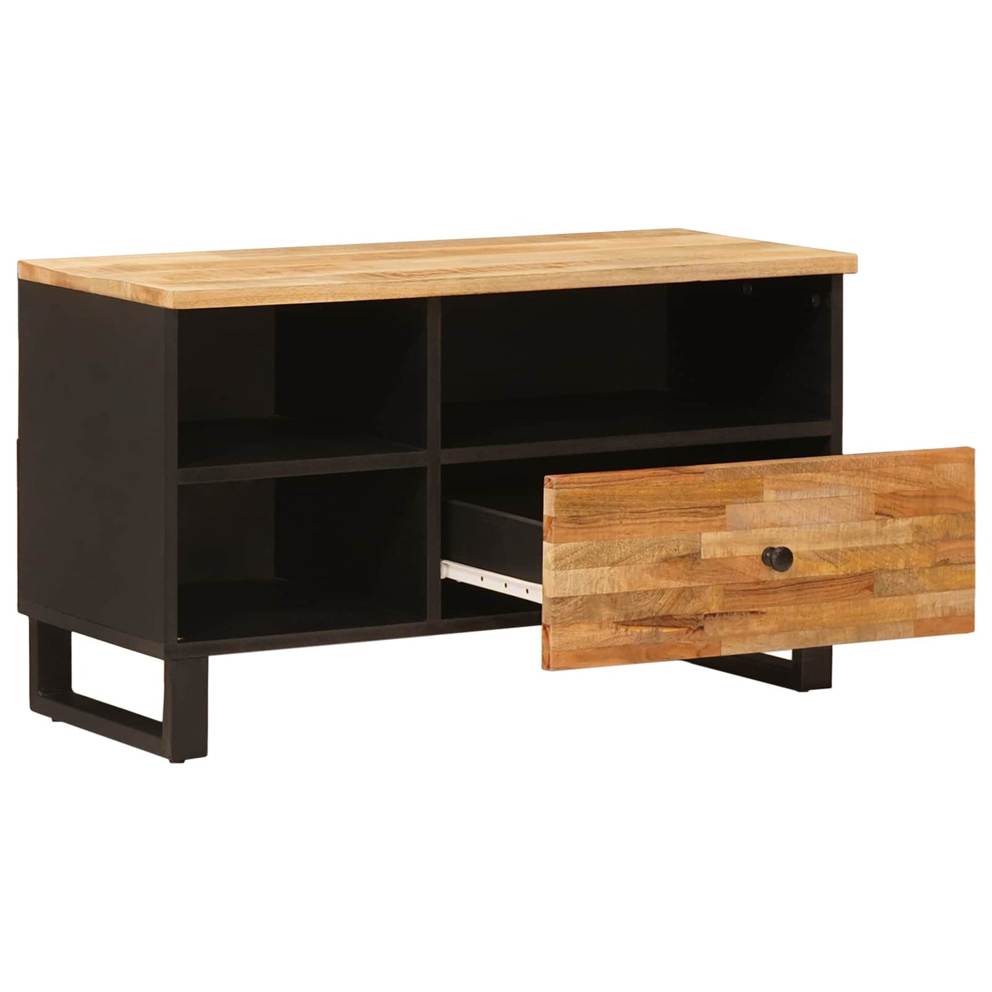 TV-skab med skuffe Brun 80 x 33 x 46 cm Massivt mangotræ