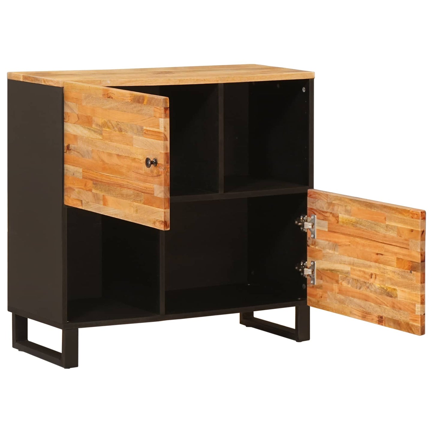 Sideskab med opbevaring Brun 80 x 33 x 75 cm Massivt mangotræ