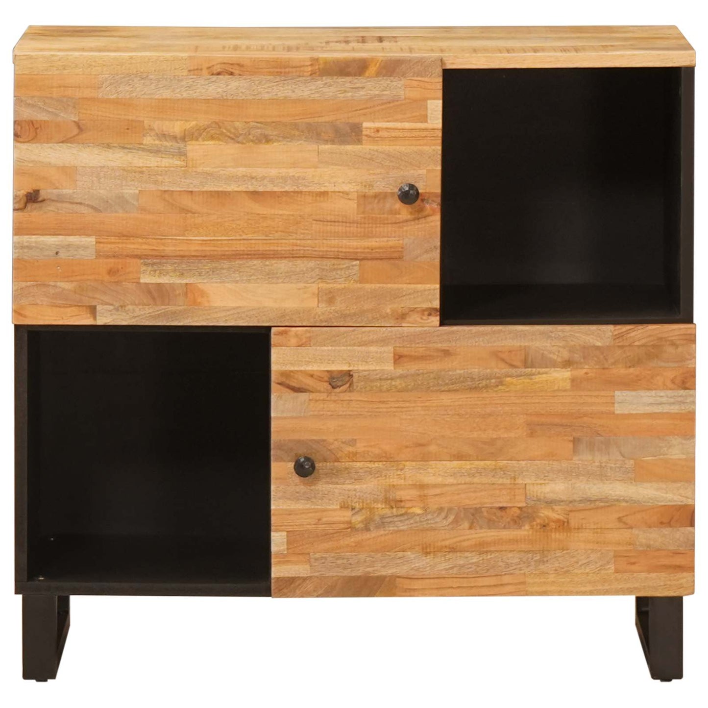 Sideskab med opbevaring Brun 80 x 33 x 75 cm Massivt mangotræ
