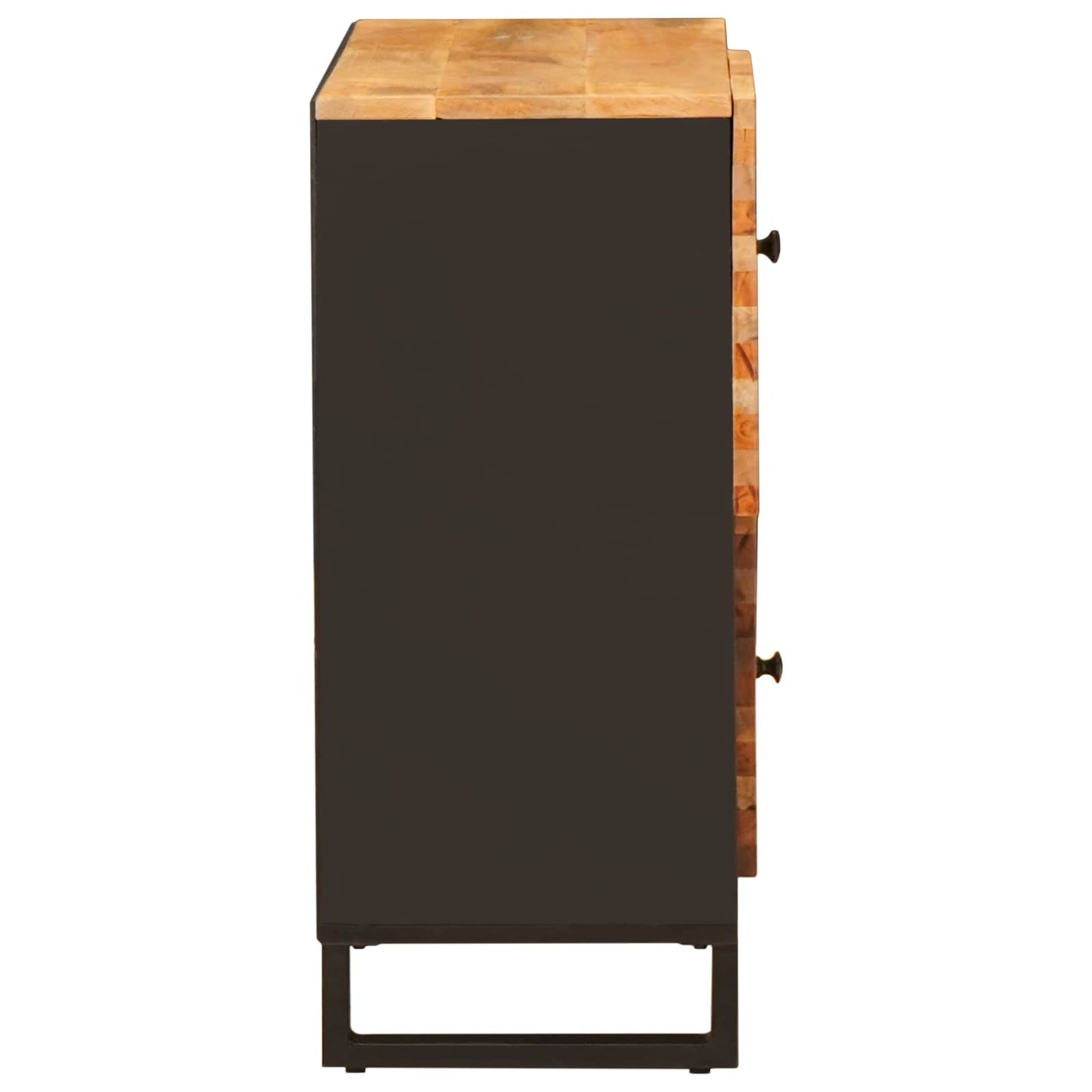 Sideskab med opbevaring Brun 80 x 33 x 75 cm Massivt mangotræ