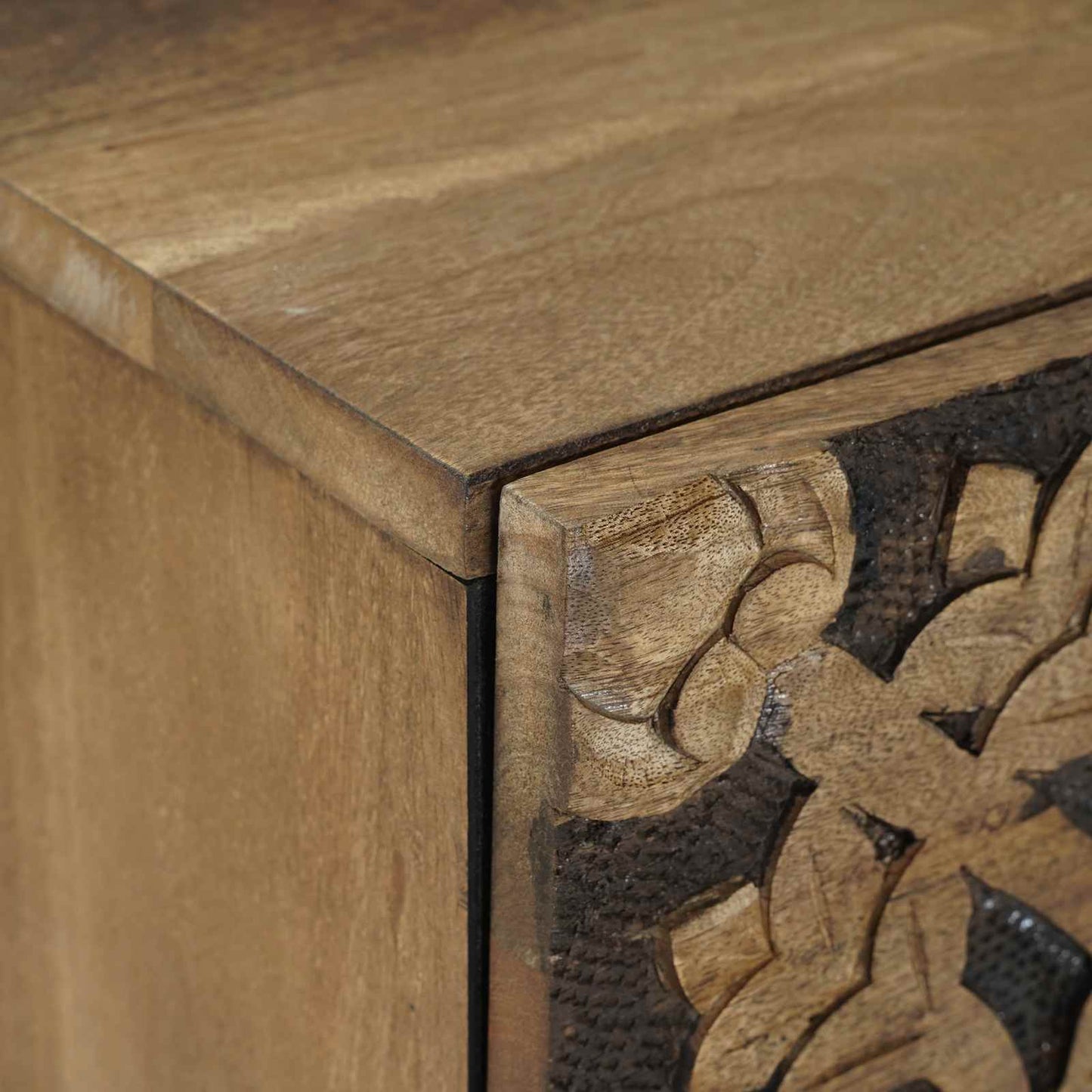 Natskab 2 pcs Brun 40 x 33,5 x 46 cm Massivt mangotræ