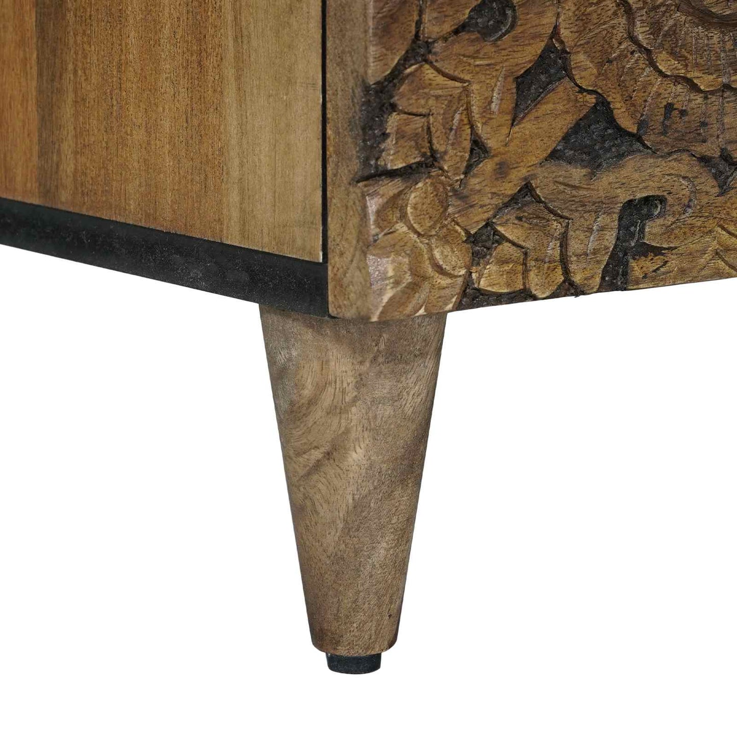 TV-skab med skuffe Brun 80 x 33,5 x 46 cm Massivt mangotræ