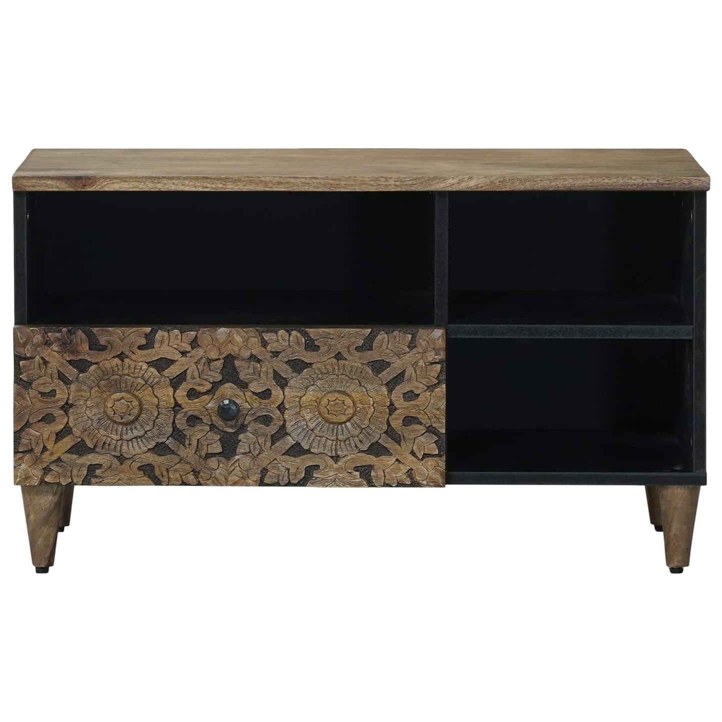 TV-skab med skuffe Brun 80 x 33,5 x 46 cm Massivt mangotræ