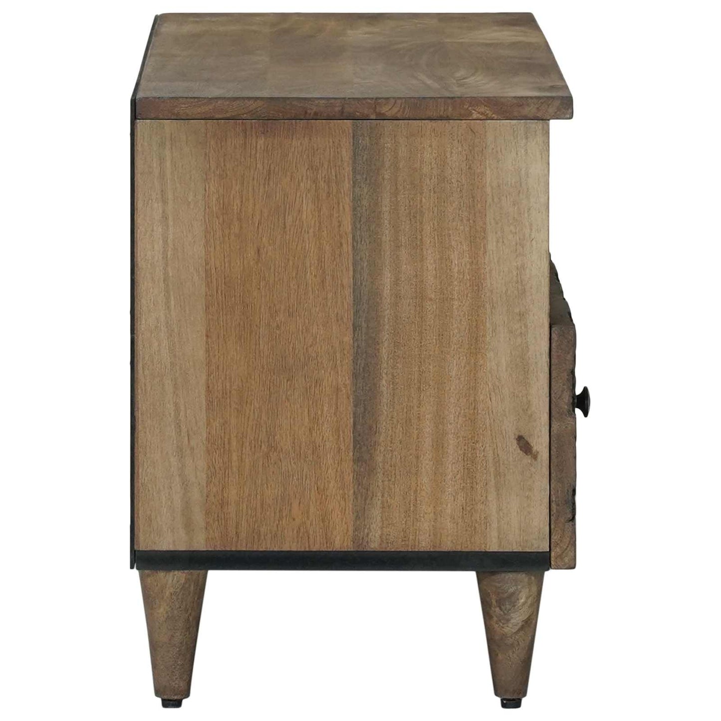 TV-skab med skuffe Brun 80 x 33,5 x 46 cm Massivt mangotræ