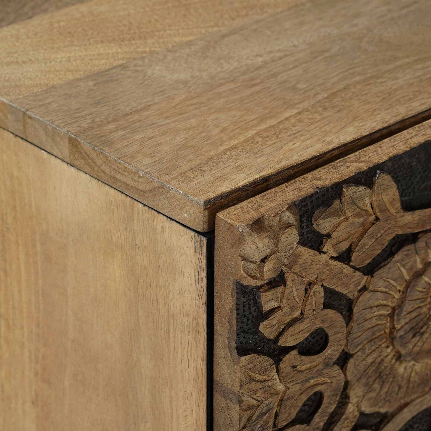 Sideboard med skuffe Brun 40 x 33,5 x 75 cm Massivt mangotræ