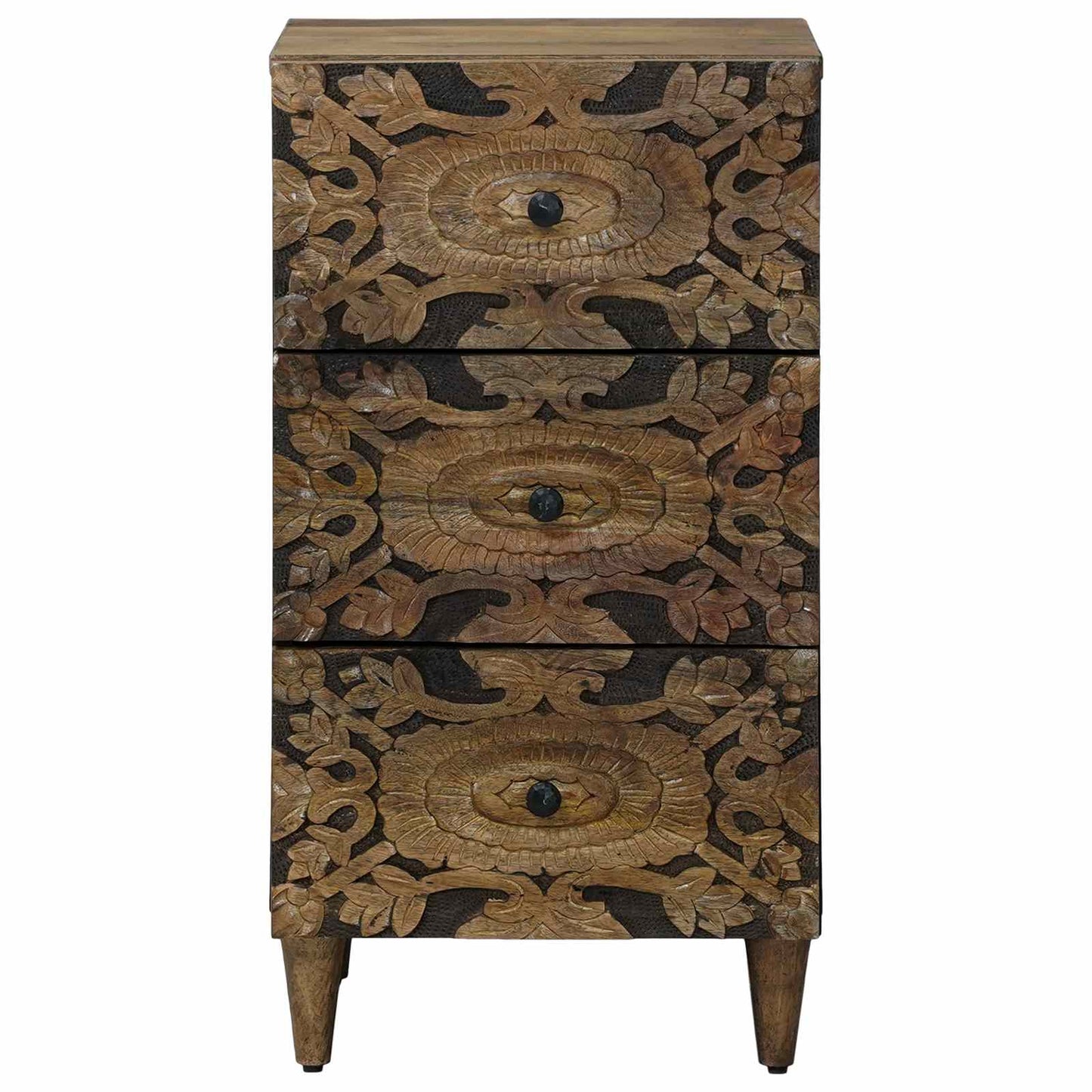 Sideboard med skuffe Brun 40 x 33,5 x 75 cm Massivt mangotræ