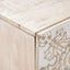 Natskab 2 pcs Hvid 40 x 33,5 x 46 cm Massivt mangotræ