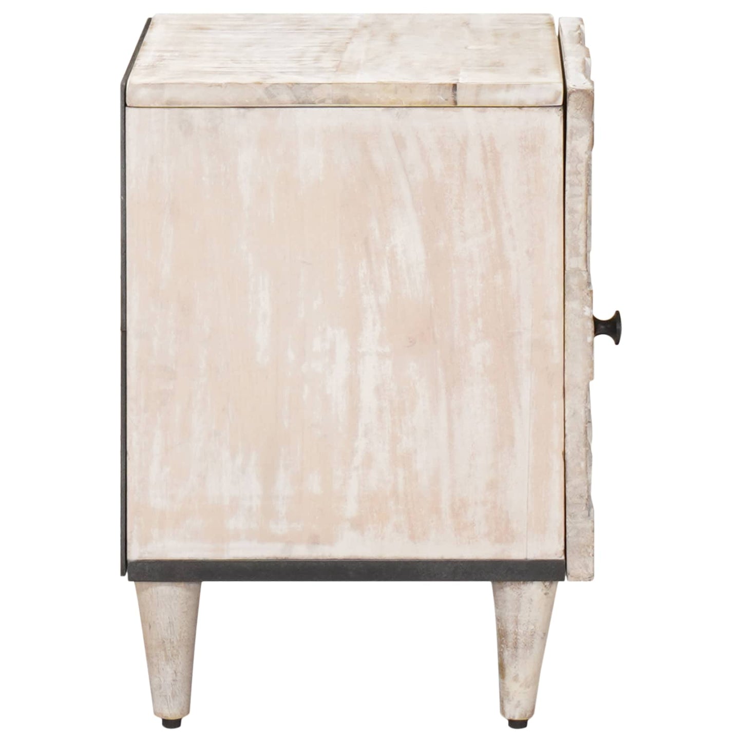 Natskab 2 pcs Hvid 40 x 33,5 x 46 cm Massivt mangotræ