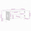 TV-skab med opbevaring Hvid 105 x 33,5 x 46 cm Massivt mangotræ