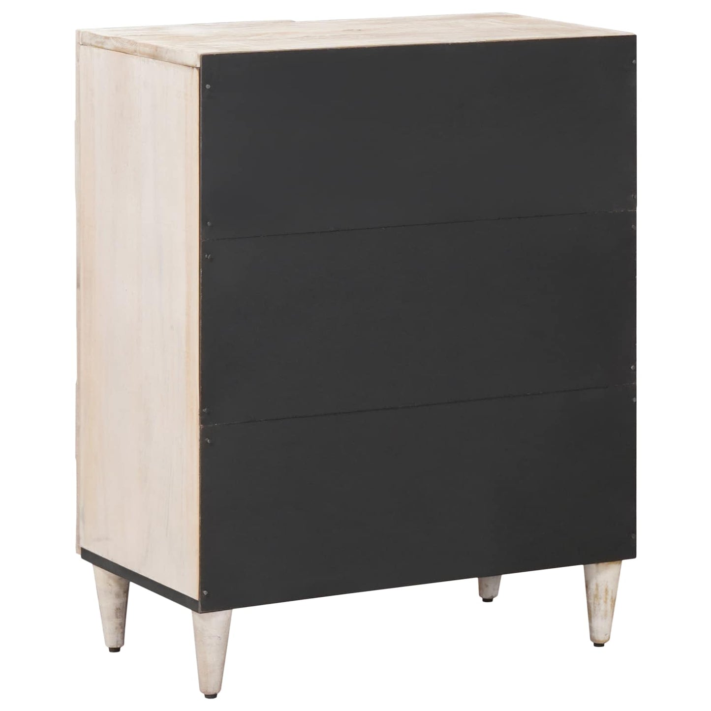 Opbevarings Sideboard 60 x 33,5 x 75 cm Massivt mangotræ Hvid
