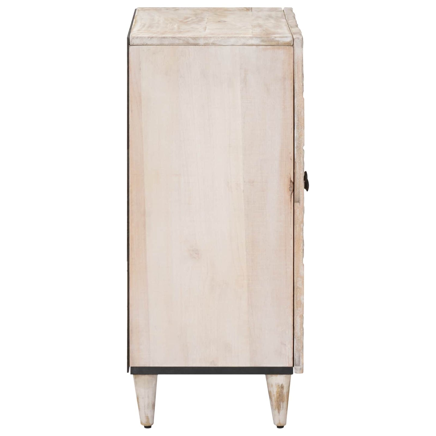 Opbevarings Sideboard 60 x 33,5 x 75 cm Massivt mangotræ Hvid