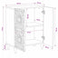 Opbevarings Sideboard 60 x 33,5 x 75 cm Massivt mangotræ Hvid