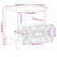 Sengekabinett 2 pcs Hvid 40 x 33 x 46 cm Massivt mangotræ