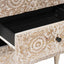 Sengekabinett med skuffe Hvid 50 x 33 x 60 cm Massivt mangotræ
