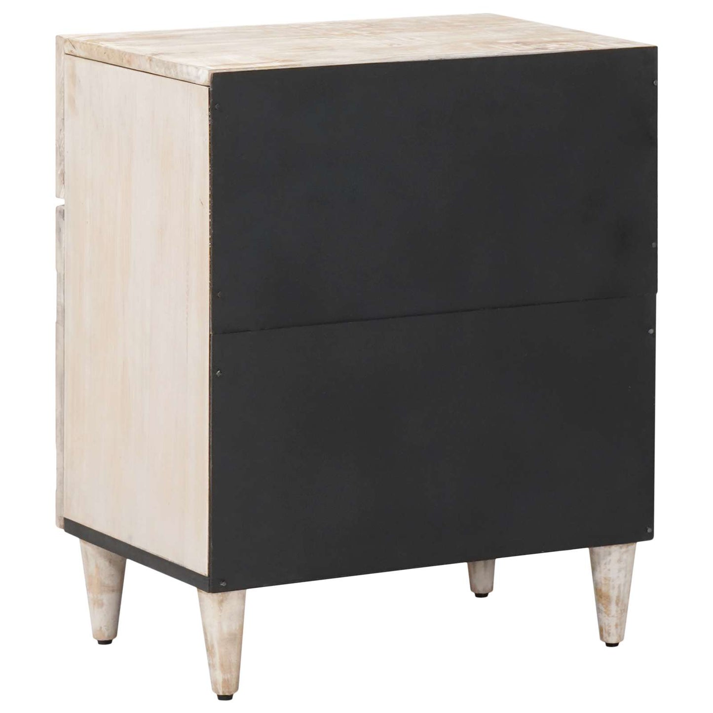 Sengekabinett med skuffe Hvid 50 x 33 x 60 cm Massivt mangotræ