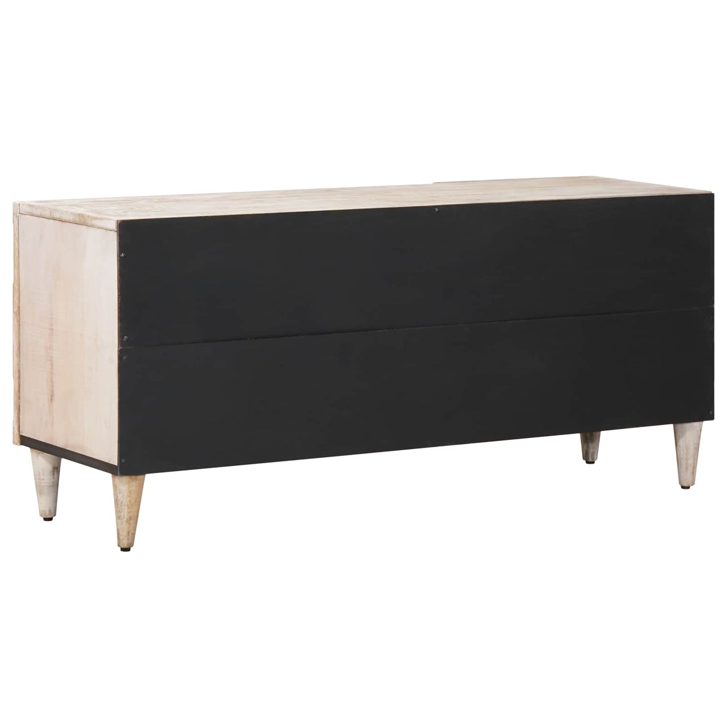 TV-skab med skuffe Hvid 105 x 33,5 x 46 cm Massivt mangotræ