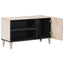 TV-skab med hylde Hvid 80 x 31,5 x 46 cm Massivt mangotræ