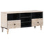 TV-skab med skuffe Hvid 100 x 33,5 x 46 cm Massivt mangotræ