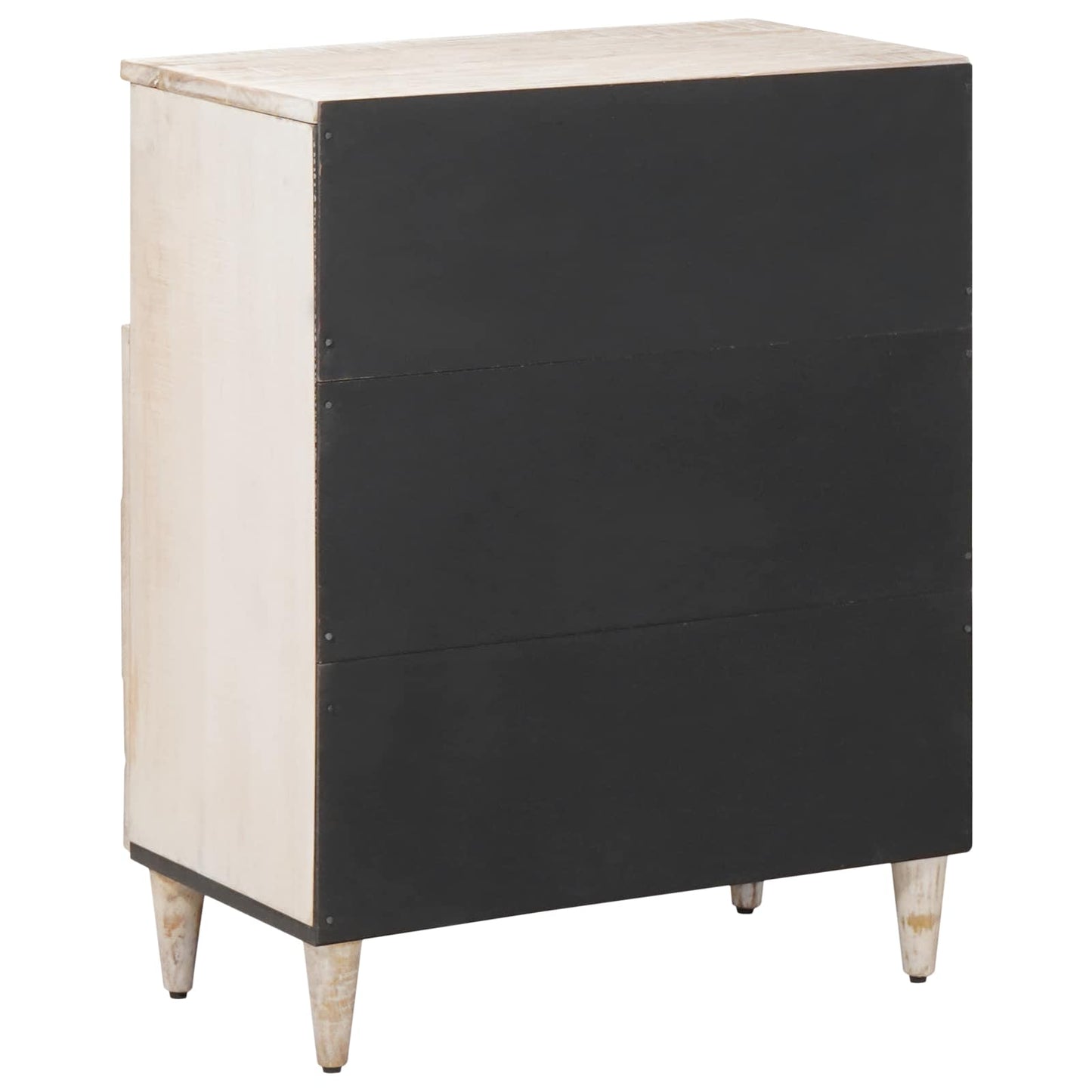 Sideboard med dør Hvid 60 x 33,5 x 75 cm Massivt mangotræ