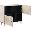 Sideboard med dør Hvid 80 x 33,5 x 75 cm Massivt mangotræ