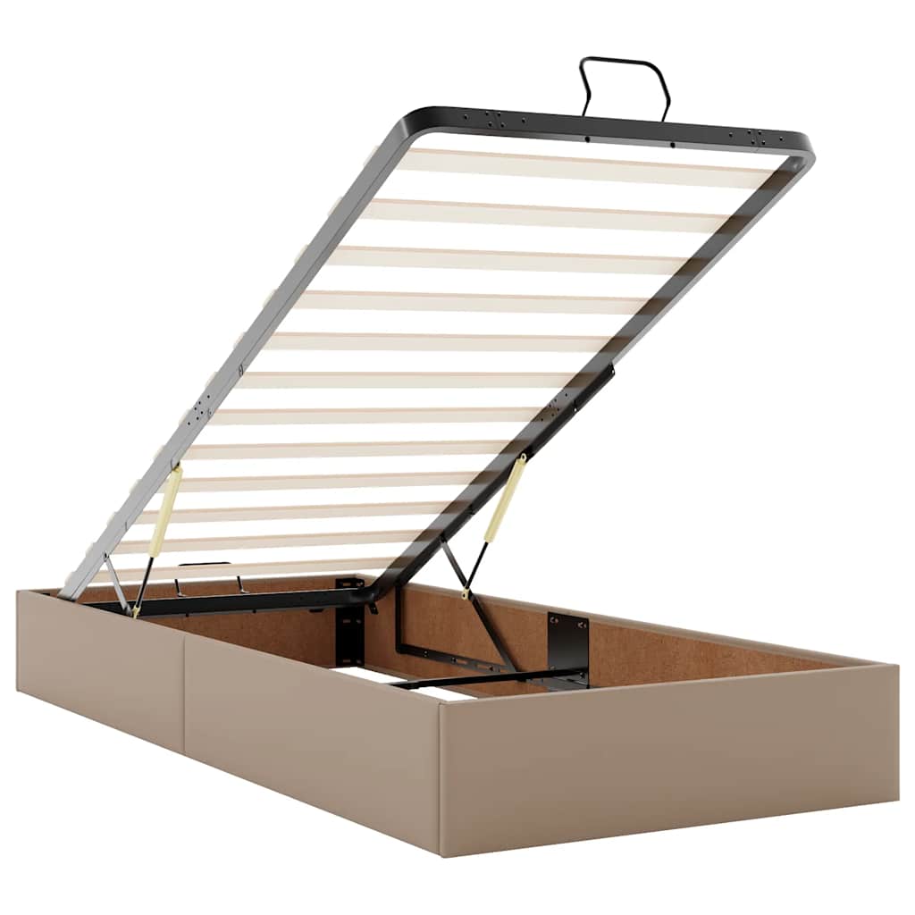 osmannisk sengeramme uden madras 80x200 cm kunstlæder cappucino
