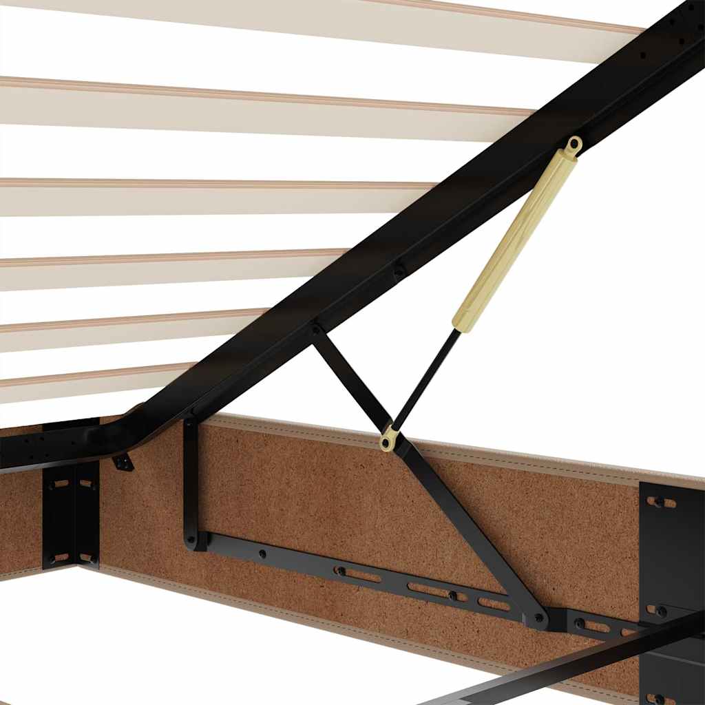 osmannisk sengeramme uden madras 80x200 cm kunstlæder cappucino