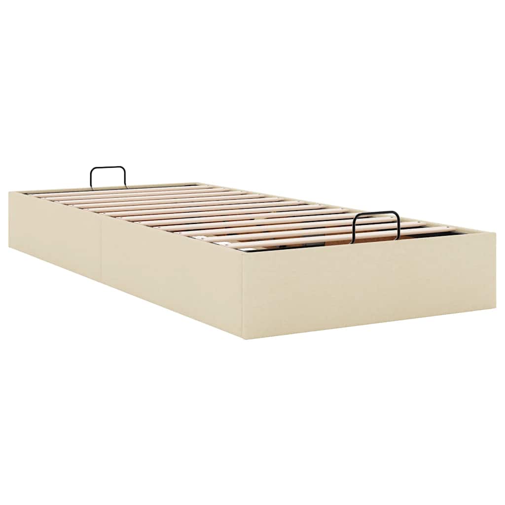 osmannisk sengeramme uden madras 80x200 cm stof cremefarvet