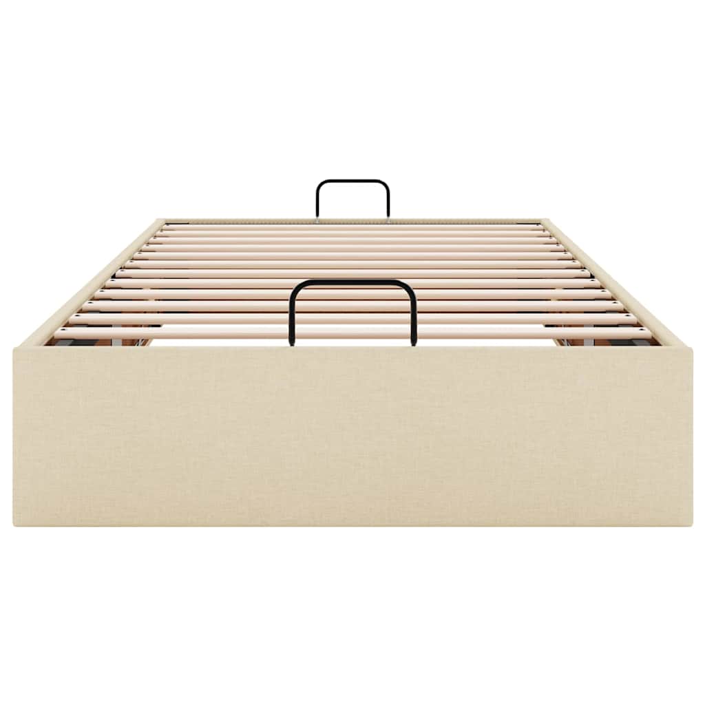 osmannisk sengeramme uden madras 80x200 cm stof cremefarvet