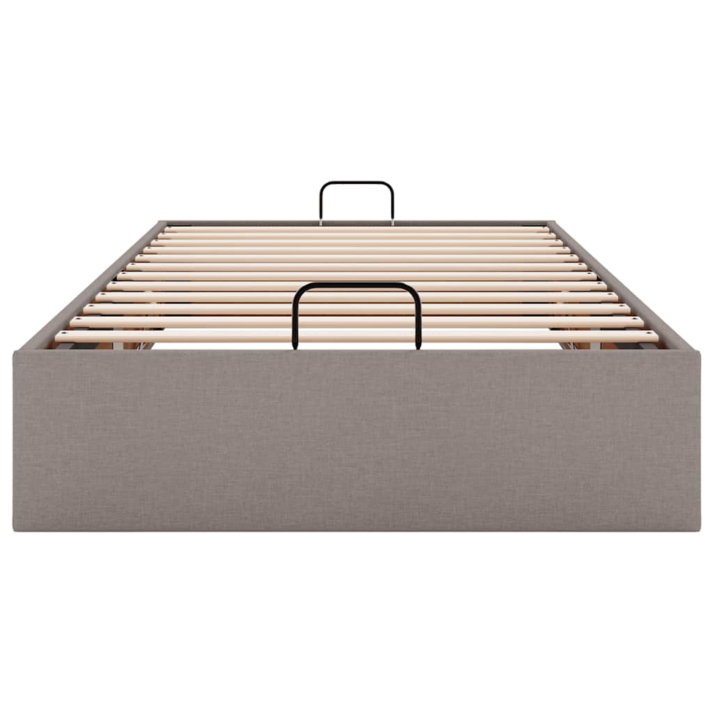osmannisk sengeramme uden madras 100x200 cm stof gråbrun