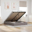 osmannisk sengeramme uden madras 140x200 cm stof gråbrun