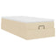 osmannisk sengeramme med madras 80x200 cm stof cremefarvet