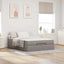 osmannisk sengeramme med madras 140x200 cm stof gråbrun