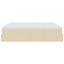 osmannisk sengeramme med madrasser 200x200 cm stof cremefarvet