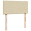 osmannisk sengeramme med madras 80x200 cm stof cremefarvet