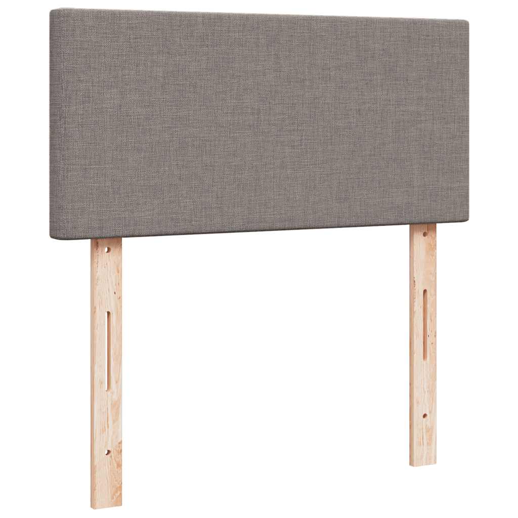 ottoman seng med madras 100x200 cm stof gråbrun